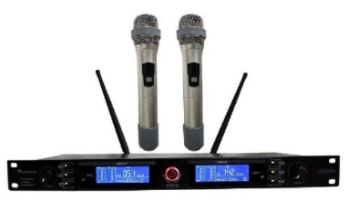 Soundtrack Micrófonos STW-86HU2, Inalámbricos, Plata - 2 Piezas 