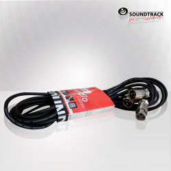 Soundtrack Cable 2x XLR Macho - XLR Hembra, 3 Metros, Negro 