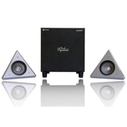 Space Bocinas con Subwoofer Dark Pyramid D14+, 14W, 2.1, Negro 