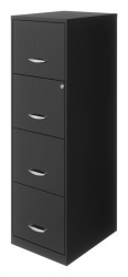 Space Solutions Archivero Vertical 20739, 4 Gavetas, Negro 