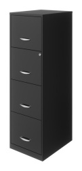 Space Solutions Archivero Vertical, 4 Cajones, Negro 