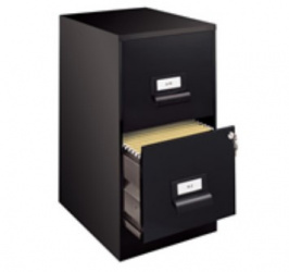 Space Solutions Archivero Vertical LINEA SOHO, 2 Cajones, Negro 