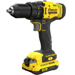 Stanley Taladro de Batería SCD711C2K-B3, Inalámbrico, 20V, Amarillo 