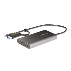 StarTech.com Adaptador USB-C 3 Macho - 2x HDMI Hembra, Gris 