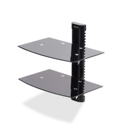 StarTech.com Estante Escalonado 2B-WALL-MOUNT-SHELF, 2 Niveles, Marco de Aluminio, hasta 7kg, Negro 