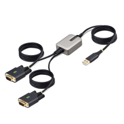 StarTech.com Cable Serial USB A Macho - 2x DB9 Macho, 4 Metros, Negro 