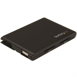 StarTech.com Lector de Memoria SD con 2 Ranuras, USB 3.0, 5 Gbit/s, Negro 
