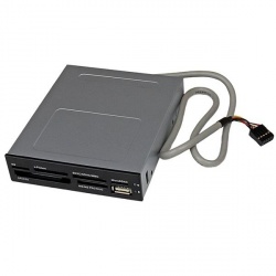 StarTech.com Adaptador Bahía Frontal 3.5'', Lector de Memoria Flash, 22 en 1, USB 2.0 