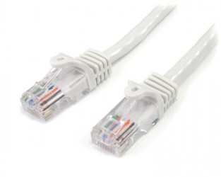 StarTech.com Cable Patch Cat5e UTP sin Enganches RJ-45 Macho - RJ-45 Macho, 1 Metro, Blanco 