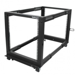 StarTech.com Rack de Marco Abierto con Profundidad Ajustable de 4 Columnas, 12U 