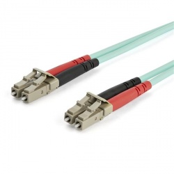 StarTech.com Cable Fibra Óptica Multimodo OM3 LC Macho - LC Macho, 15 Metros, Turquesa 