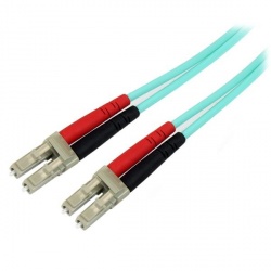 StarTech.com Cable Fibra Óptica Multimodo Dúplex LC Macho - LC Macho, 2 Metros, Turquesa 