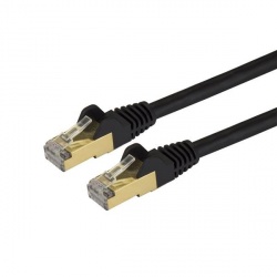 StarTech.com Cable Patch Cat6a UTP Blindado sin Enganches RJ-45 Macho - RJ-45 Macho, 6.1 Metros, Negro  