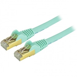 StarTech.com Cable Patch Cat6a Blindado sin Enganches RJ-45 Macho - RJ-45 Macho, 1.2 Metros, Turquesa 