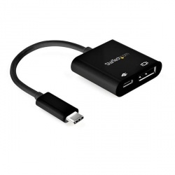 StarTech.com Adaptador USB-C Macho - DisplayPort/USB-C Hembra, Negro 