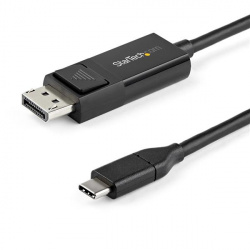 StarTech.com Cable DisplayPort 1.2 Macho - USB C Macho, 8K, 30Hz, 2 Metros, Negro 