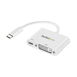 StarTech.com Adaptador de Video Externo USB-C Macho - DVI Hembra, Blanco 
