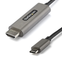 StarTech.com Cable HDMI 1.4 Macho - USB-C Macho, 4K, 60Hz, 1 Metro, Negro/Plata 
