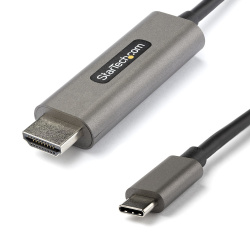 StarTech.com Cable HDMI Macho - USB-C Macho, 2 Metros, Negro/Plata 