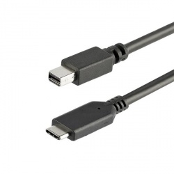 StarTech.com Adaptador USB C Macho - Mini DisplayPort 1.2 Macho, 4K, 60Hz, 1 Metro, Negro 
