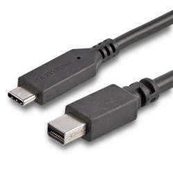 StarTech.com Cable USB C Macho - mini DisplayPort Macho, 1.8 Metros, Negro 