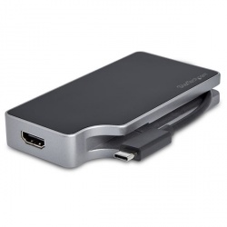 StarTech.com Adaptador USB-C Macho - VGA/HDMI/DVI-D/DisplayPort Hembra, Negro/Plata 