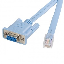 StarTech.com Cable RJ45 Macho - Serial DB9 Hembra, 1.8 Metros, Azul 