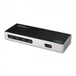 StarTech.com Docking Station USB Tipo C para Laptop, 2x DisplayPort, 2x HDMI, 6x USB 3.0, Negro/Plata 