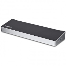 StarTech.com Docking Station DK30CH2DEP USB-C, 2x USB 3.0, 1x HDMI, 2x DisplayPort, 1x RJ-45, Plata/Negro 