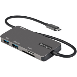 StarTech.com Hub USB-C Macho - 2x USB-A/1x HDMI/1x USB-C Hembra, 5 Gbit/s, Negro 