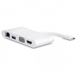 StarTech.com Docking Station USB Tipo C, 1x HDMI, 1x VGA, 1x GbE, con Hub USB 3.0, Blanco 