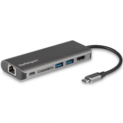 StarTech.com Docking Station USB-C, 1x HDMI, 1x RJ-45, Negro 