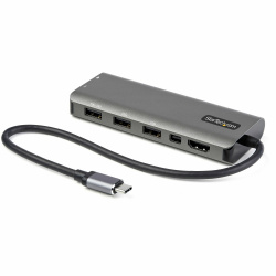 StarTech.com Docking Station USB C, 3x USB 3.1, 1x HDMI, 1x Mini DisplayPorts, Negro/Plata 