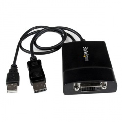 StarTech.com Adaptador DisplayPort 1.2/USB A Macho - DVI-D Hembra, Negro 