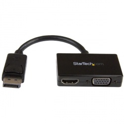 StarTech. com Adaptador DisplayPort 2 en 1 - DisplayPort a HDMI o VGA -  Adaptador DisplayPort - 1920x1200 - Adaptador de viaje (DP2HDVGA)