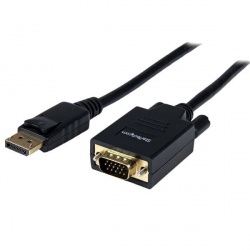StarTech.com Cable DisplayPort 1.2 Macho - VGA (D-Sub) Macho, 1080p, 1.8 Metros, Negro 