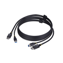 StarTech.com Cable KVM DU1226, DisplayPort/USB-A Macho - DisplayPort/USB-B Macho, 1.8 Metros 