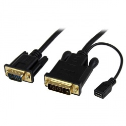 StarTech.com Cable VGA Macho - DVI-D/USB Macho, 3 Metros, Negro 