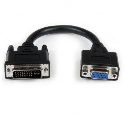 StarTech.com Adaptador DVI Macho - VGA Hembra, 20cm, Negro 