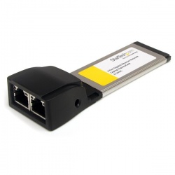 StarTech.com Gigabit Ethernet ExpressCard EC2000S, Alámbrico, 1000 Mbit/s, con 2 Puertos RJ45 