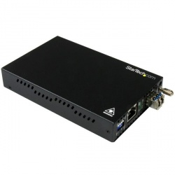 StarTech.com Convertidor de Medios Gigabit Ethernet a Fibra Óptica LC Monomodo, 2000Mbit/s, 20.000 Metros 