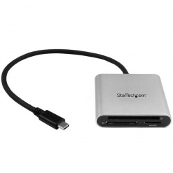 StarTech.com Lector de Memoria SD, USB 3.0, Negro/Plata 