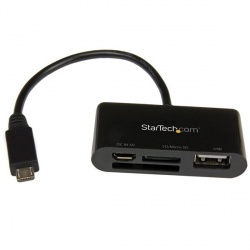 StarTech.com Lector de Memoria para SD y MicroSD, USB 2.0, 480 Mbit/s, Negro 