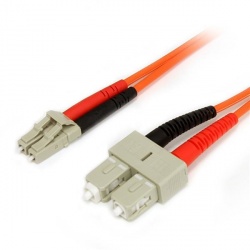 StarTech.com Cable Fibra Óptica Multimodo OM1 LC Macho - SC Macho, 1 Metro, Naranja 