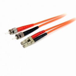 StarTech.com Cable Fibra Óptica Multimodo OM1 LC Macho - ST Macho, Núcleo 62.5µm, Cubierta 125µm, 2 Metros, Naranja 
