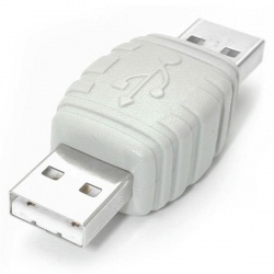 Startech.com Adaptador de Cable USB A Macho - USB A Macho, Blanco 