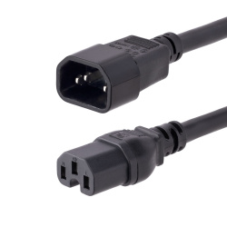 StarTech.com Cable de Poder C14 Macho - C15 Hembra, 3 Metros, Negro 