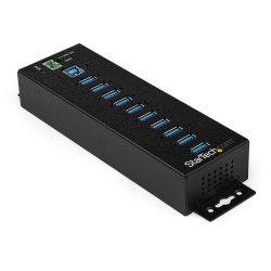 StarTech.com Hub USB-B 3.0 Hembra - 10 Puertos USB 3.2 Hembra, 5000Mbit/s, Negro 
