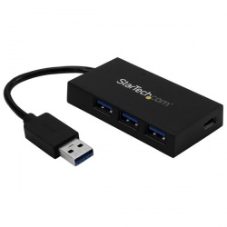 StarTech.com Hub USB C 3.0 Macho - 3x USB A/1x USB C Hembra, 5000 Mbit/s, Negro 