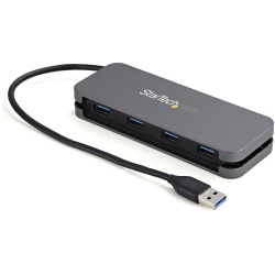 StarTech.com Hub USB A Macho - 4x Puertos USB A 3.0, 5000 Mbit/s, Negro/Gris 
